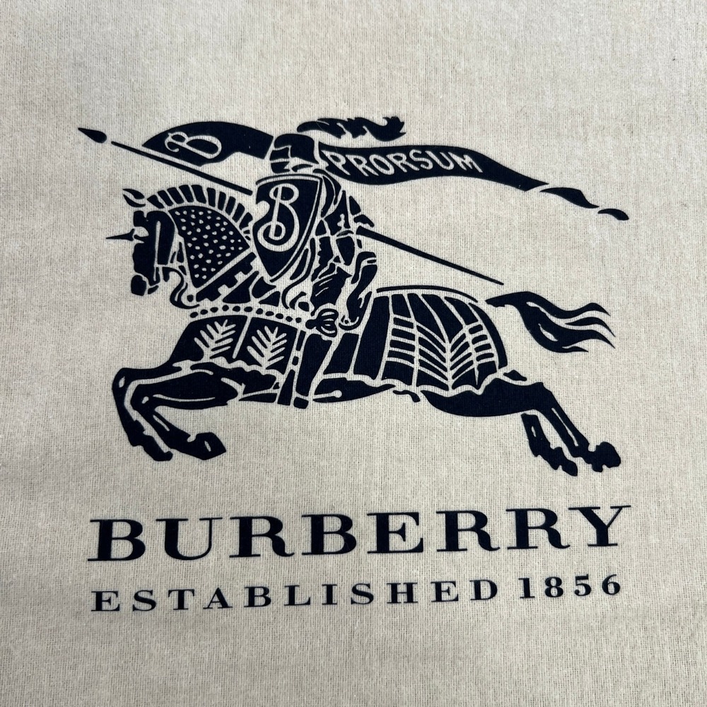 Burberry Prorsum Dust Bag Tan Flannel Large Drawstring Purse Handbag 23.5x23 - Picture 2 of 6